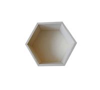 Etagère hexagone en bois 24 x 21 x 10 cm BOIS