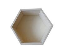 Etagère hexagone en bois 24 x 21 x 10 cm BOIS