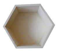 Etagère hexagone en bois 24 x 21 x 10 cm BOIS