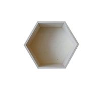 Etagère hexagone en bois 27 x 23,5 x 10 cm BOIS