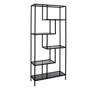 Home Deco Factory Étagère Edison Verre fumé noir H180 x L80 x P30 cm