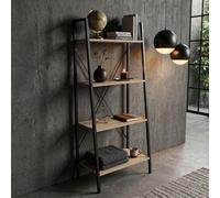 Home Deco Factory Étagère bois-métal HD6429 4 niveaux industriel 148x60x32,5 cm Beige/Noir