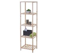 Étagère HWC-B54, Étagère de salle de bain Étagère à chaussures Étagère en bois, sapin ~ 5 étagères