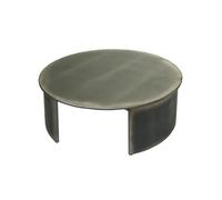 Table Basse Hwc-L74, Table D'appoint Table De Salon, Certifiée Mvg Industrial, Ronde Ø80cm, Aspect Métal Brossé Multicolore