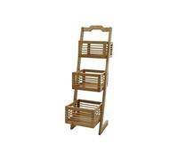 Étagère HWC-M21 avec 3 paniers Bambou 77x23x30cm