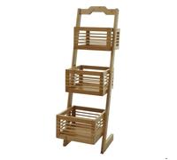 Mendler Étagère HWC-M21 avec 3 paniers en bambou 77x23x30 cm