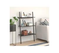 Vidaxl Étagère Inclinée À 3 Niveaux Noir 64x34x116 Cm Noir