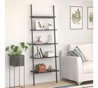 Étagère Inclinée à 4 Niveaux Marron Clair et Noir 64x34x150,5cm Échelle vidaXL
