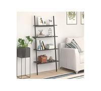 Vidaxl Étagère Inclinée À 4 Niveaux Noir 64x34x150,5 Cm Multicolore