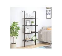 vidaXL Étagère inclinée 4 niveaux Noir 64x35x152,5 cm