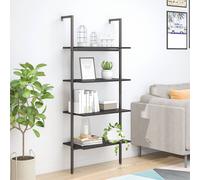 vidaXL Étagère inclinée 4 niveaux Noir 64x35x152,5 cm