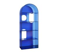 Étagère industrielle à 5 niveaux, étagère de rangement sur pied, étagères d'affichage pour salon, bureau à domicile, chambre à coucher, bibliothèque bleue moderne, meuble élégant nizer