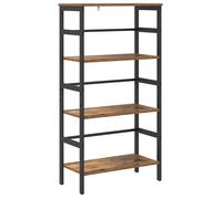 Étagère industrielle en bois d'ingénierie - vidaXL - 60x29 5x115 cm - Bois ancien - 3 étagères - Cadre robuste