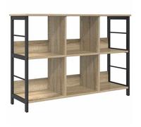 Étagère industrielle en bois d'ingénierie - vidaXL - Chêne sonoma - 102x32x72,5 cm - 6 étagères - Grande capacité