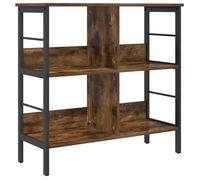 Étagère industrielle - vidaXL - Chêne fumé - 82x32x79 cm - Bois d'ingénierie - 4 étagères - Grande capacité