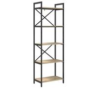 Étagère industrielle - vidaXL - Chêne sonoma - 56x34x171 cm - Bois d'ingénierie - 5 étagères - Cadre en acier