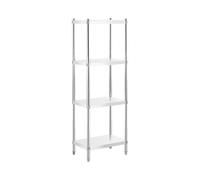 Royal Catering RCER-6040 Étagère En Inox À Poser De Cuisine Professionnelle 4 Niveaux (Dimensions : 60 x 40 x 180 cm, Nombre de tablettes : 4, Capacité de 200 kg)