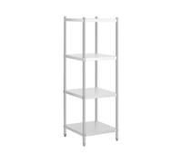 Royal Catering RCER-6060 Étagère en INOX À Poser De Cuisine Professionnelle 4 Niveaux (Dimensions : 60 x 60 x 180 cm, Nombre de tablettes : 4, Capacité de 200 kg)