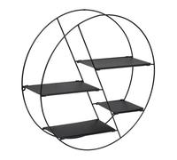Atmosphera Créateur d'intérieur - Étagère Murale en Métal "Lara" 50cm Noir Noir G