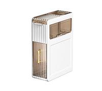 Étagère latérale étroite for Toilettes, Meuble de Rangement de Salle de Bain Fin avec élégant Porte-mouchoirs à Motif de volutes for buanderie, Assemblage Facile(2-Tiers)