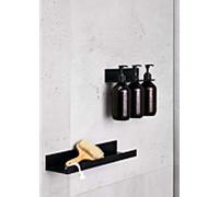 Étagère Laufen ASSIST H383AS14500001 257 x 101 mm, 3 distributeurs de savon, noir mat