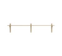 Swedese Étagère Levi à 1 plateau Chêne verni naturel-aluminium. 180 cm