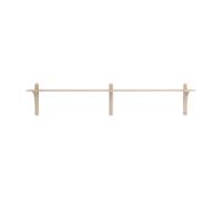 Swedese Étagère Levi à 1 plateau Blanc pigmenté chêne-laiton. 180 cm