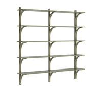 Étagère Levi 180 Suédoise, Grand , Aluminium, Vert Mousse, Gris Cendré