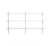 Étagère Levi 180 Suédoise, Laiton Moyen/frêne Blanc