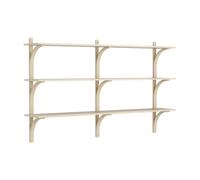Swedese Étagère Levi à 3 plateau Frêne verni naturel-aluminium. 180 cm