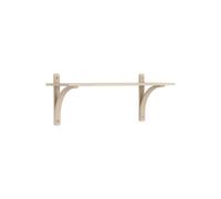 Swedese Étagère Levi à 1 plateau Blanc pigmenté chêne-laiton. 90 cm