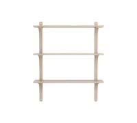 Étagère Levi 90 Suédoise, Aluminium Moyen/chêne Pigmenté Blanc