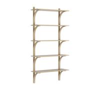 Étagère Levi 90 Suédoise, Grand, Aluminium/chêne
