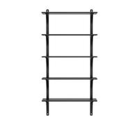 Swedese Étagère Levi à 5 plateau Frêne noirci-aluminium. 90 cm