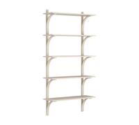 Étagère Levi 90 Suédoise, Grand , Aluminium/ Frêne Pigmenté Blanc