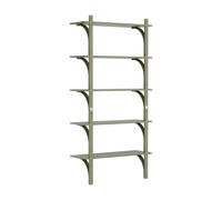 Swedese Étagère Levi à 5 plateau Vert mousse-aluminium. 90 cm