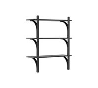 Swedese Étagère Levi à 3 plateau Frêne noirci-laiton. 90 cm
