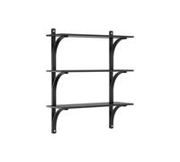Étagère Levi 90 Suédoise, Moyenne, Aluminium/frêne Noir