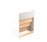 Étagère Livre, Bibliothèque Rangement Bois, 2-en-1 Mini Étagère pour Enfant Garçon et Fille de 1-5 Ans, Basse et Massif, Salon Chambre, Cadeau d'anniversaire pour Enfants, 71*61*30cm--Bois blanc (1pc)