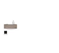 Étagère Looox Wood collection BoX 30cm avec plan de couverture noir mat chêne noir mat wshbox30mz