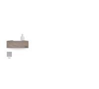 Étagère Looox Wood collection BoX 30cm avec plancher en inox chêne brossé inox brossé wshbox30rvs