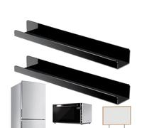 Étagère magnétique en acrylique | Lot de 2 organiseurs de présentation | Lot de 2 étagères magnétiques en acrylique - 42 x 7 cm, 380 g, organiseur flottant transparent pour réfrigérateur, mur