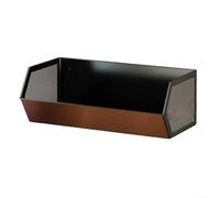 Étagère magnétique en métal pour cuisine et bureau, installation magnétique puissante sur surfaces métalliques, parois latérales surélevées et structure perforée pour la sécurité des articles (noir)