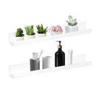 Étagère magnétique pour livres - Organiseur d'affichage en métal, support flottant pour panneau acrylique réutilisable, résistant, ensemble de deux pièces | Tableau blanc réfrigérateur pour