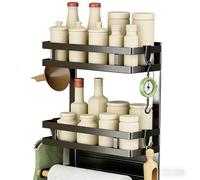 Étagère magnétique pour réfrigérateur - Charge maximale : 30 kg - Organiseur magnétique pour réfrigérateur - Pour épices, boissons, collations, ustensiles (C)