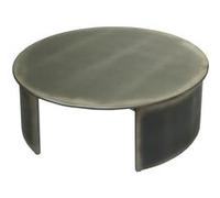 Table Basse Hwc-L74, Table D'appoint Table De Salon, Certifiée Mvg Industrial, Ronde Ø80cm, Aspect Métal Brossé Multicolore