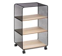 etagere metal / bois 3 cases, noir