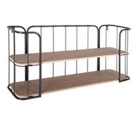 Etagère métal murale Jordi 2 niveaux Atmosphera Marron G