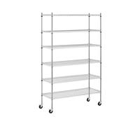 Étagère métallique - 120 x 45 x 190 - 90 kg - 4 roulettes - Royal Catering RCMR-1800P49