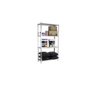 Étagère métallique 4 niveaux - SIMON RACK - KIT MADERCLICK MEGAPLUS - 1500 x 1200 x 300 mm - Galvanisé - Bois